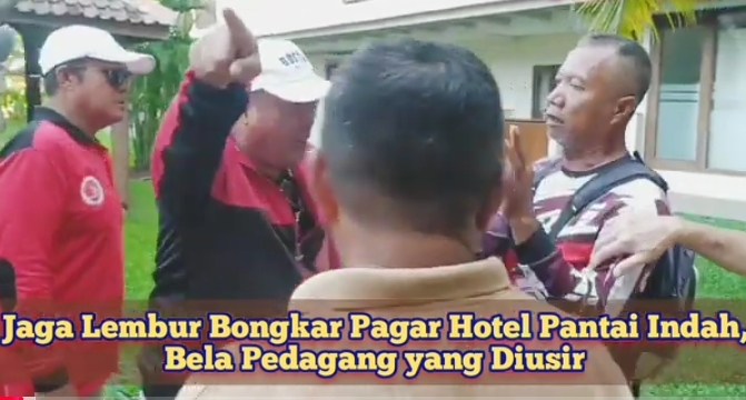 Jaga Lembur Bongkar Pagar Hotel Pantai Indah Pangandaran, Bela Pedagang 
